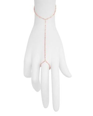 Nashelle Iris Bead Hand Chain - White