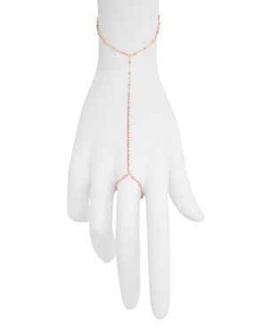 Nashelle Iris Bead Hand Chain - White