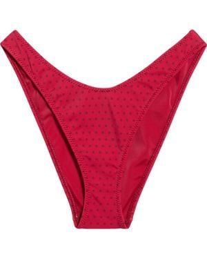 PacSun Eden High Cut Bikini Bottoms - Red