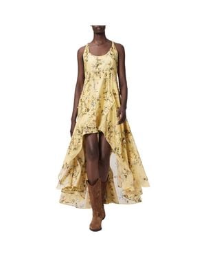 AllSaints Dorina Floral High-Low Maxi Dress - Natural