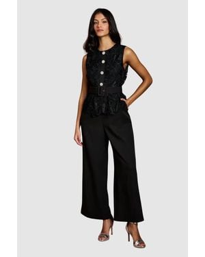Coast Petite Lace Jumpsuit - Black