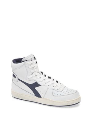 Diadora Gender Inclusive Mi Basket Used High Top Sneaker - White