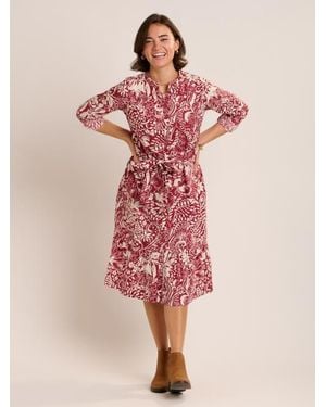 Brakeburn Alise Midi Shirt Dress - Pink