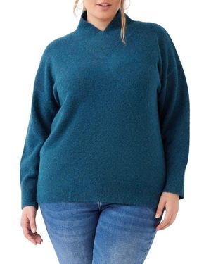 Karen Kane Shawl Collar Sweater - Blue