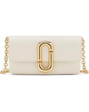 Marc Jacobs Scene Leather Wallet On Chain - Natural