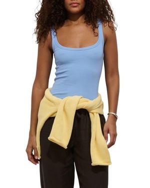 Alex Mill 365 Stretch Cotton Rib Tank - Blue