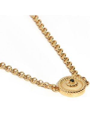 ZARUX Evil Eye Necklace - Metallic