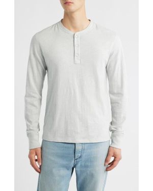 Rag & Bone Classic Flame Slub Cotton Henley - White