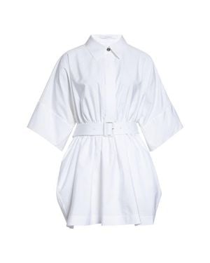 Givenchy Belted Cotton Poplin Mini Shirtdress - White