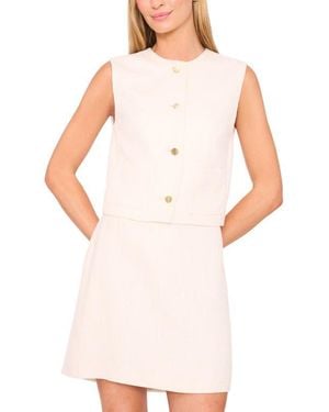 Halogen® Patch Pocket Vest - White