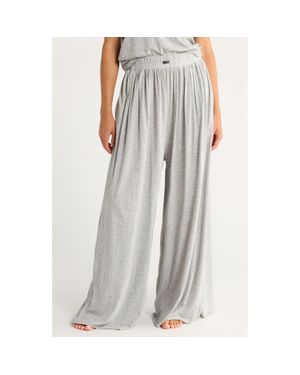 Lunya Organic Pima Wide Leg Lounge Pants - Gray