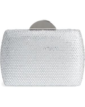 Nina Pacey Crystal Minaudière - Metallic