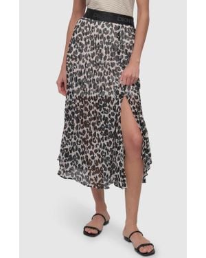 DKNY Print Asymmetric Midi Skirt - Multicolor