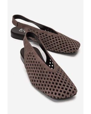Forever & Always Shoes Delizia Leather Slingback Shoe - Metallic