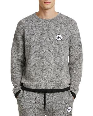 D.RT Oversize Layered Crewneck Sweatshirt - Gray