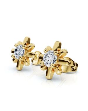 Bliss Diamond 1/3Ct Diamond Starburst Diamond Studs 14K Lab Grown Earrings 1/3 Wide - Metallic