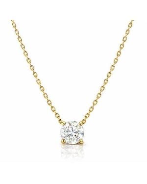 Balacia Diamond Solitaire Necklace - Metallic