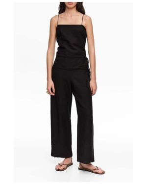Bimba Y Lola Jumpsuit With Adjustable Waist And Stones - Black
