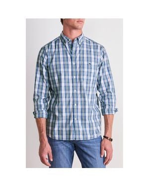 Vineyard Vines Washashore Classic Fit Plaid Stretch Cotton Button-Down Shirt - Blue