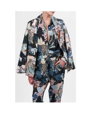 Las Sureñas Blazer Snow Leopard - Blue