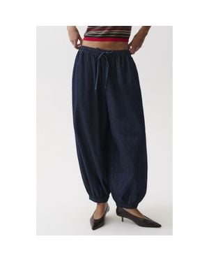 Pistola Freya Drawstring Waist Balloon Jeans - Blue