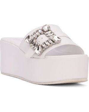 Beautiisoles Dita Platform Slide Sandal - White