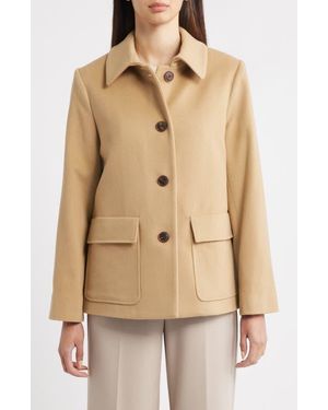 Fleurette Dylan Wool Barn Jacket - Natural