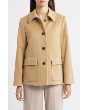 Fleurette Dylan Wool Barn Jacket - Natural