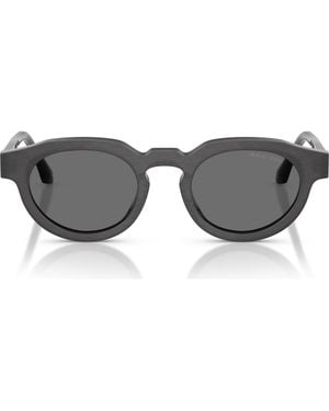 Armani 47Mm Round Sunglasses - Gray
