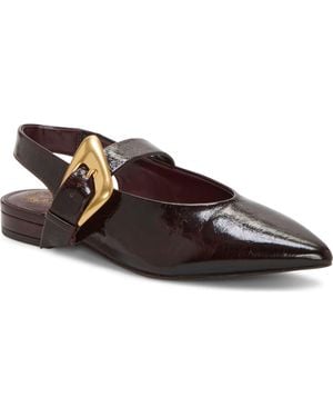 Vince Camuto Amoret Pointed Toe Slingback Flat - Brown