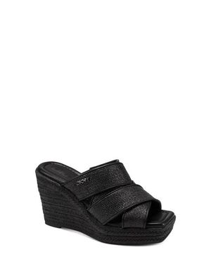 DKNY Cresson Platform Wedge Sandal - Black
