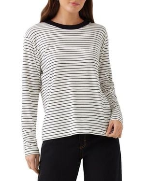 Karen Kane Crewneck Long Sleeve Top - Gray