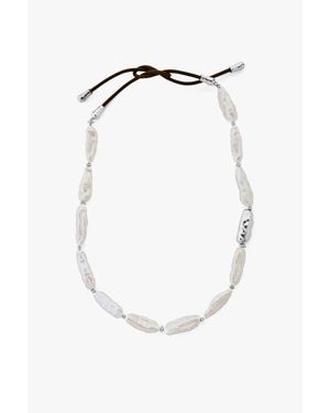 TUTTI Baroque Pearl Necklace - White