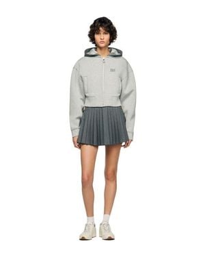 Sandro Hooded Sweatshirt Jacket - Gray