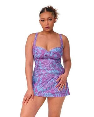 Sunsets Escape Sienna Swim Dress - Purple