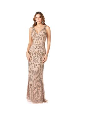 LARA New York Stylish Cowl Draped Back Dress - Brown