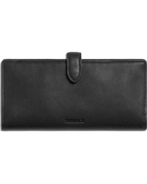 Shinola Continental Leather Snap Wallet - Black