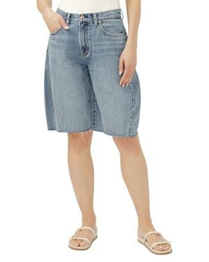Silver Jeans Co. Curve Bermuda Denim Shorts - Blue