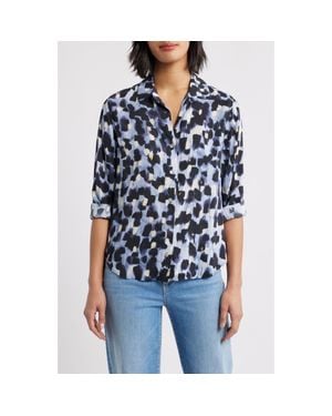 Cloth & Stone Classic Button-Up Shirt - Blue