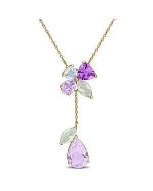 Julianna B Multi-Gem Drop Pendant Necklace - Pink