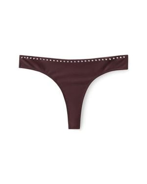 Mango Studded Brazilian Bikini Bottoms - Purple