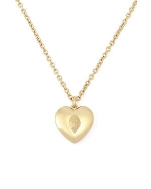 Kurt Geiger Eagle Heart Pendant Necklace - Metallic