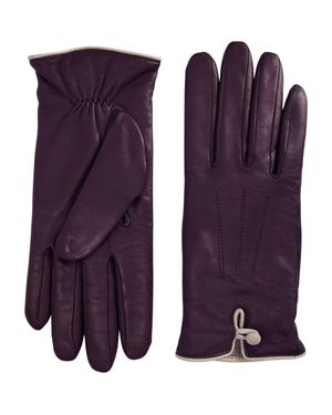 Paula Rowan Rosario Leather Gloves - Purple