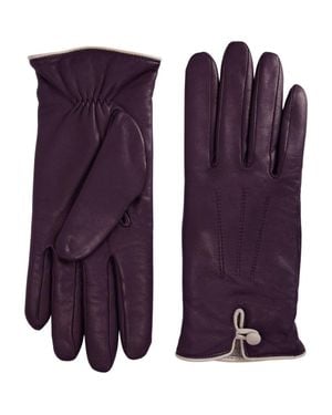 Paula Rowan Rosario Leather Gloves - Purple