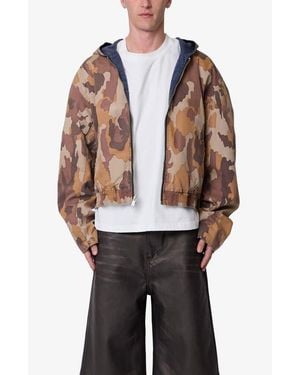 MNML Reversible Hooded Jacket - Brown