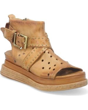 A.s.98 Lorrie Open Toe Bootie - Brown