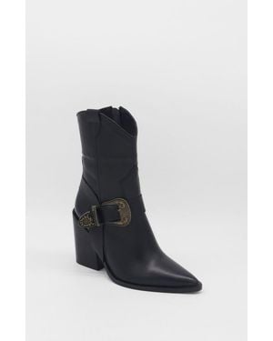 Stivali New York Fierezza Western Leather Boots - Black