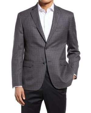 JB Britches Check Wool Sport Coat - Gray