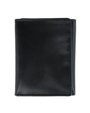 Trafalgar Tennyson Tri-Fold Genuine Leather Wallet With Id Window - Black