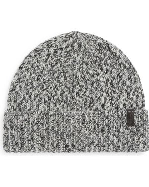 Vince Brushed Marled Cashmere Cuffed Hat - Gray